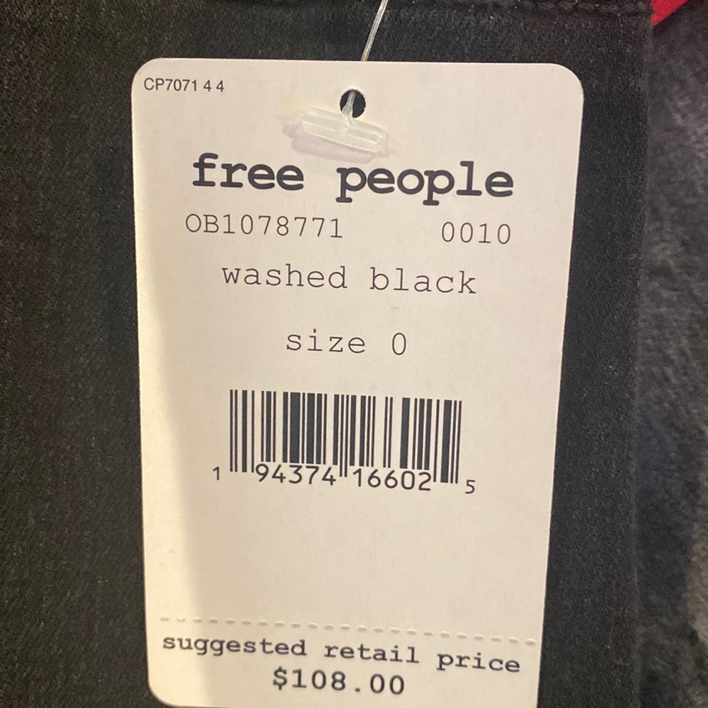 Free People denim black washed mini dress